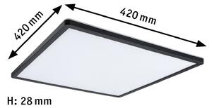 Paulmann Atria Shine panou 3 faze negru 840 42x42, reglabil, Negru, Camera de zi / sufragerie, Plastic, Modern
