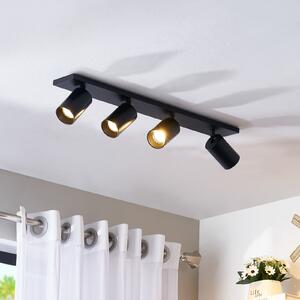 Arcchio Spot Brinja, negru, lungime 65 cm, Ø 7 4 becuri., reglabil, Negru, Camera de zi / sufragerie, Aluminiu, Modern