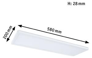Paulmann Atria Shine panou on/off alb 840 58x20 cm, Alb, Camera de zi / sufragerie, Plastic, Modern