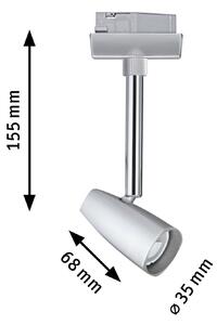 Paulmann URail Barelli un spot, crom, reglabil, Gri, Camera de zi / sufragerie, Metal, Modern