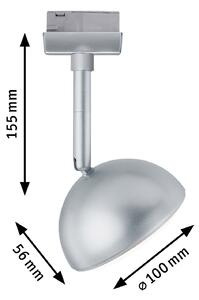 Paulmann URail Hemi spot LED 3.000K crom, Gri, Camera de zi / sufragerie, Metal, Modern