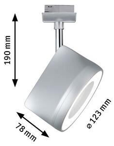 Paulmann URail Arena spot LED dimabil crom 4.000 K, reglabil, Gri, Camera de zi / sufragerie, Metal, Modern