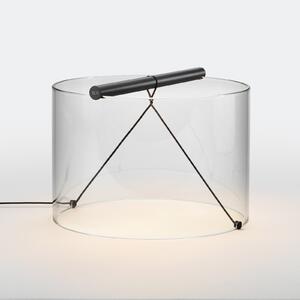 FLOS To-Tie T3 lampă de masă LED, negru, reglabil, Transparent, Camera de zi / sufragerie, Sticlă, Design