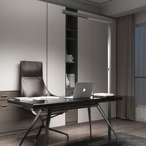 EVN Officium lampă podea LED birou up/down dimab., reglabil, Gri, Studiu / Birou, Metal