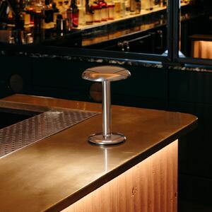 Flos Architectural FLOS Gustave lampă masă LED acumul. 927 argintiu, reglabil, Metalic, Metal, Design
