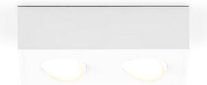 EVN Cubito plafonieră LED, 2 becuri, reglabil, Alb, Camera de zi / sufragerie, Metal, Modern