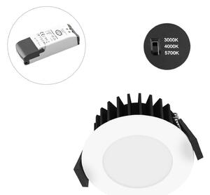 EVN Solido68 LED cu LED-uri de plafon încastrat 10W alb, reglabil, Alb, Camera de zi / sufragerie, Metal, Corpuri de iluminat încastrate rotunde