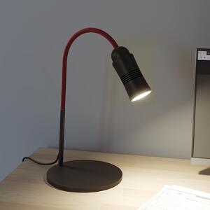 Top Light Neo! Table lampă de masă LED dimabilă negru/roșu, reglabil, Roșu, Studiu / Birou, Metal, Modern