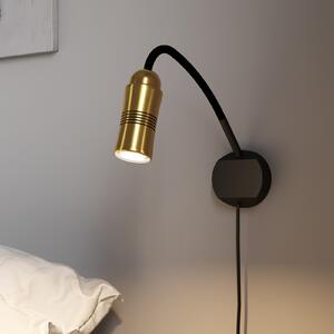 Top Light Neo! Flex Hotel II aplică LED alamă/negru, reglabil, Auriu / Alamă, Camera de zi / sufragerie, Metal, Lumină de lectură