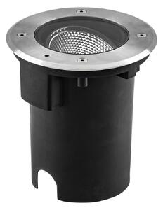 EVN Pentola LED lampă de podea încastrată Ø 18cm oțel inoxidabil, Metalic, Metal, Corpuri de iluminat încastrate rotunde