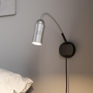 Top Light Neo! Flex Hotel II aplică LED, aluminiu/argint, reglabil, Metalic, Camera de zi / sufragerie, Metal, Lumină de lectură
