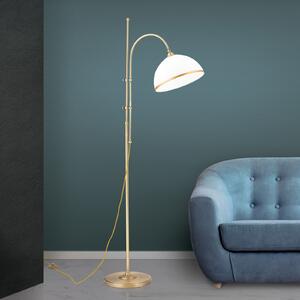 ORION Lampă de podea Old Lamp cu cadru reglabil pe H, Auriu / Alamă, Camera de zi / sufragerie, Metal, Antichitate