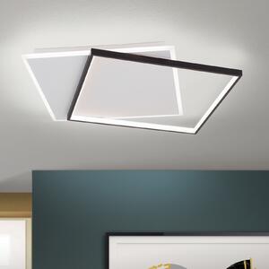 ORION Plafonieră LED Emanuel, alb/negru, reglabil, Alb, Camera de zi / sufragerie, Plastic, Modern