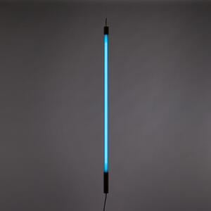 SELETTI LED lumina Linea, albastru, detalii din lemn, universal, Albastru, Camera de zi / sufragerie, Sticlă, Design