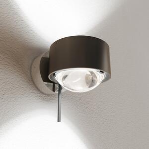 Top Light Puk! 80 Wall spot LED lentile clar maro/crom, reglabil, Maro / Rugină, Camera de zi / sufragerie, Metal, Modern