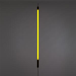 SELETTI LED lumina Linea, galben, detalii din lemn, universal, Galben, Camera de zi / sufragerie, Sticlă, Design