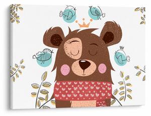 Tablou - Ursulețul cu păsărele (70x50 cm)