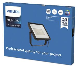 Philips Spot de exterior ProjectLine LED 3.000K 200W, Negru, Metal, Spot de exterior / vârf de pământ