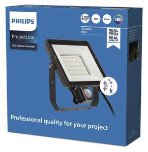 Philips Spot ProjectLine pentru exterior Sensor 3000K 30W, Negru, Metal, Spot de exterior / vârf de pământ