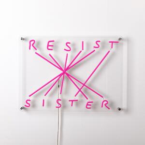 SELETTI Aplică LED decorativă perete Resist-Sister, fucsia, reglabil, Roz / Rosé, Camera de zi / sufragerie, Plastic, Design