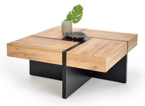Măsuță de cafea Houston 1364Craft stejar, Negru mat, 5x10x10cm, PAL laminat, Unghiular