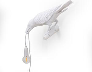 SELETTI Bird Lamp Bec LED pentru perete, stânga, alb, Alb, Plastic, Design