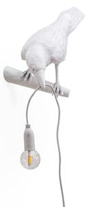 SELETTI Bird Lamp Aplică de perete LED, vedere la stânga, alb, Alb, Camera de zi / sufragerie, Plastic, Design