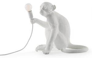 SELETTI Lampă LED de masă Monkey Lamp, alb, așezat, Alb, Camera de zi / sufragerie, Plastic, Design