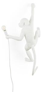 SELETTI Aplică LED de perete Monkey Lamp, alb, dreapta, Alb, Camera de zi / sufragerie, Plastic, Design