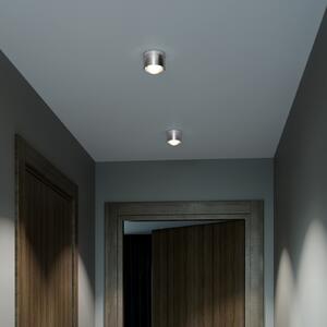 Top Light Puk! 80 One spot LED tavan lentilă mată, crom mat, reglabil, Metalic, Camera de zi / sufragerie, Metal, Modern