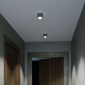 Top Light Puk! 80 One spot LED tavan lentilă mată, antracit, reglabil, Negru, Camera de zi / sufragerie, Metal, Modern