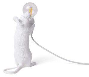 SELETTI Lampă mouse LED bec drept USB alb, Alb, Camera de zi / sufragerie, Plastic, Design