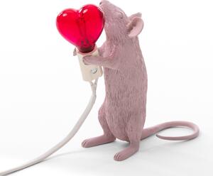 SELETTI Lampă LED de masă Mouse Lamp USB Valentine alb, Alb, Camera de zi / sufragerie, Plastic, Design