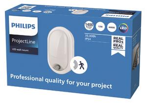 Philips Wall-mounted aplică per. ovală 4.000K, Alb, Hol, Plastic