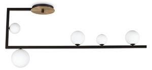 Ideallux Ideal Lux Păsări LED plafonieră, cinci becuri, Negru, Camera de zi / sufragerie, Metal, Modern