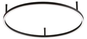 IDEAL LUX Ideal Lux plafonieră LED Oracle Slim Ø 70 cm negru 3.000K, Negru, Camera de zi / sufragerie, Aluminiu, Modern