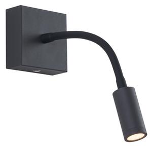 Lampă de perete modernă neagră cu LED, reîncărcabilă și cu dimmer - Harper