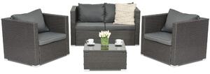 Mobilier de grădină din technorattan Roma Coffee 4 Garden Point antracit