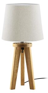 HerzBlut Elli lampă de masă, stej. rustic uns/crem, Lemn, Camera de zi / sufragerie, Lemn, Scandinavă, Tripod