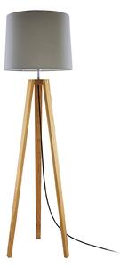 HerzBlut Anni lampă podea, stejar rustic uns/taupe, Lemn, Camera de zi / sufragerie, Lemn, Scandinavă, Tripod