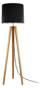 HerzBlut Anni lampă podea, stejar rustic uns/negru, Lemn, Camera de zi / sufragerie, Lemn, Scandinavă, Tripod