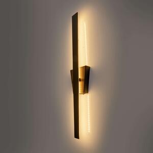 Näve Aplică de perete LED Trevor cu comutator, negru, Negru, Camera de zi / sufragerie, Metal, Modern