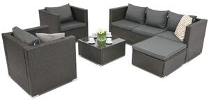 Mobilier de grădină din technorattan Roma Corner 6 Garden Point antracit