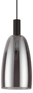 Ideallux Ideal Lux Coco suspendată, negru-fumuriu, Ø 14 cm, Gri, Camera de zi / sufragerie, Sticlă, Modern