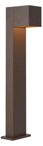 Lampă de exterior maro rugină 65cm Incl. LED IP64 cu lumină slabă și solară - Charlene