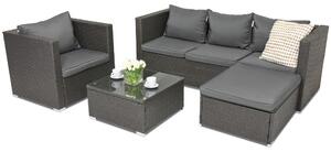 Mobilier de grădină din technorattan Roma Corner 5 Garden Point antracit