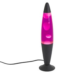 Lampă de lavă roz cu ceară albă, inclusiv LED - Molten Lava