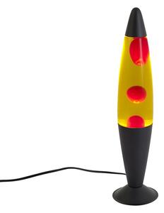 Lampă de lavă galbenă cu ceară roșie, inclusiv LED - Molten Lava