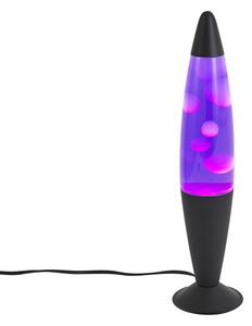 Lampă cu lavă mov cu ceară albă, inclusiv LED - Molten Lava
