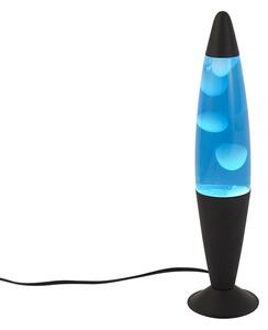 Lampă cu lavă albastră cu ceară albă, inclusiv LED - Molten Lava